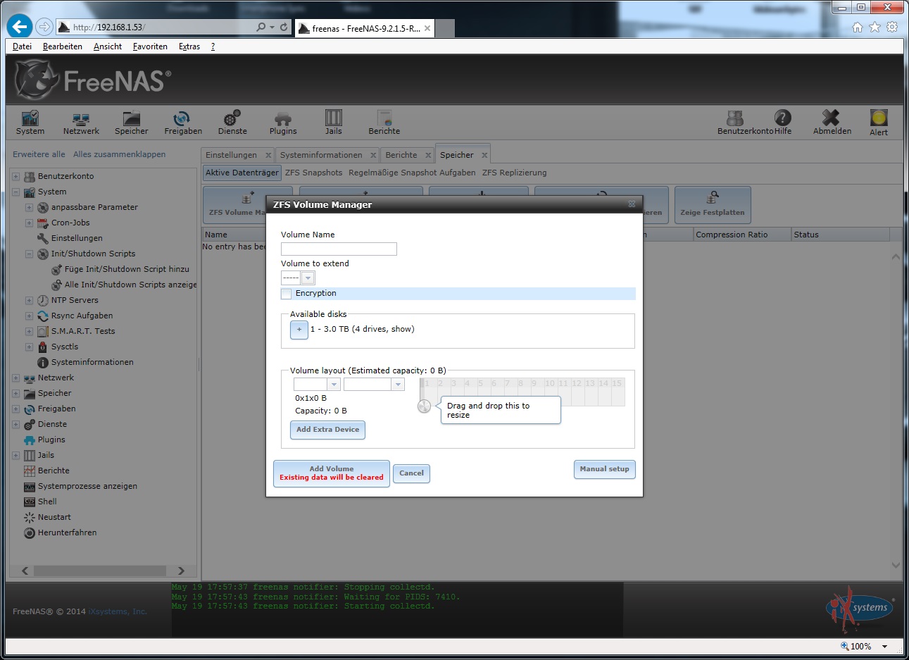 ZFS Volume unter FreeNAS verschlüsseln