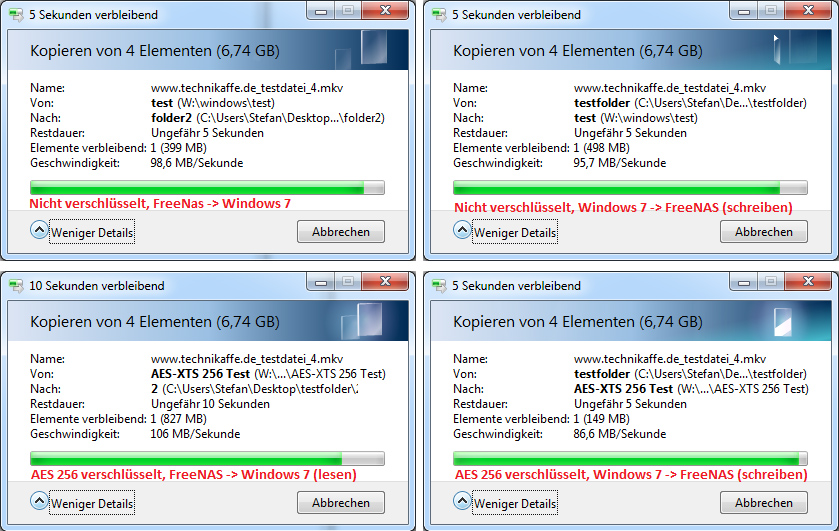4-Bay NAS mit externem Netzteil, AES-Verschlüsselung und FreeNAS