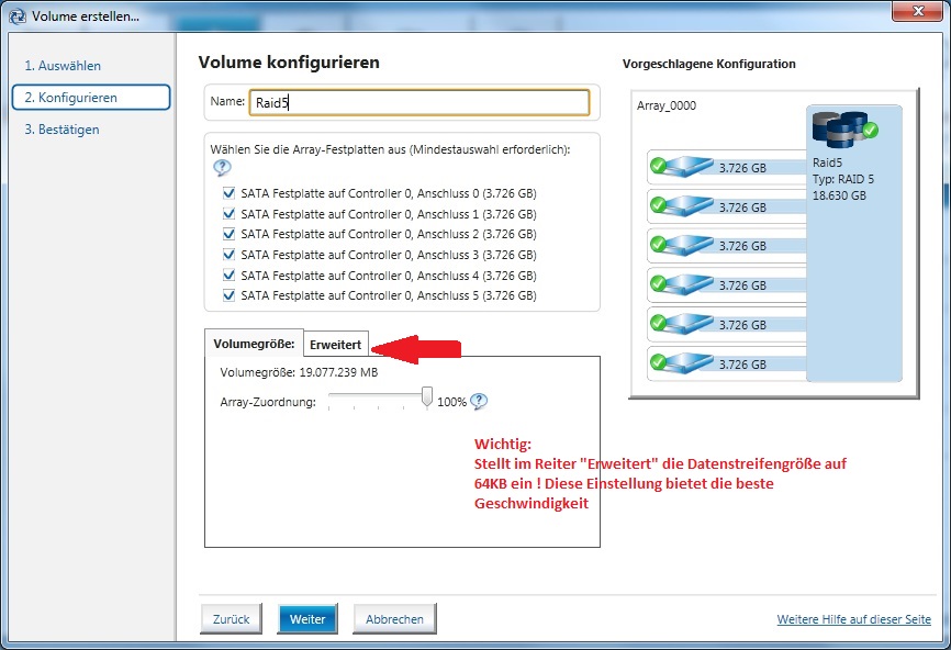 6-Bay Eigenbau NAS mit Windows 7/8/Home Server und Intel Raid
