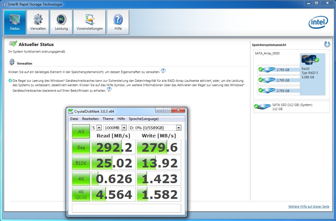 6-Bay Eigenbau NAS mit Windows 7/8/Home Server und Intel Raid
