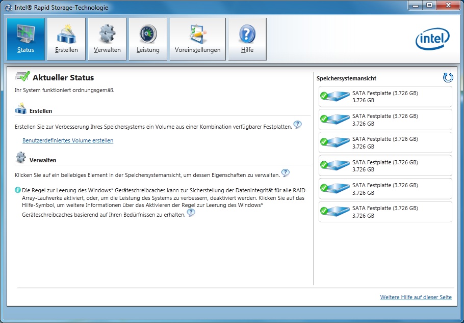 6-Bay Eigenbau NAS mit Windows 7/8/Home Server und Intel Raid