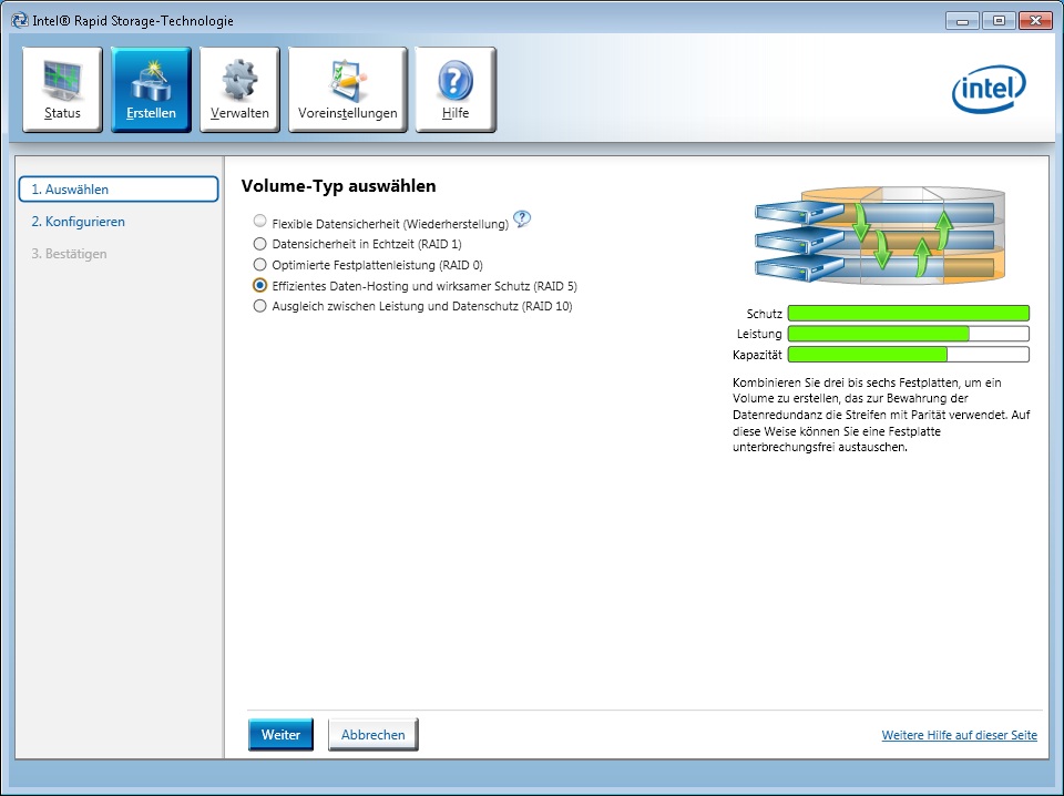 6x3TB im Raid 5 mit Intel RST