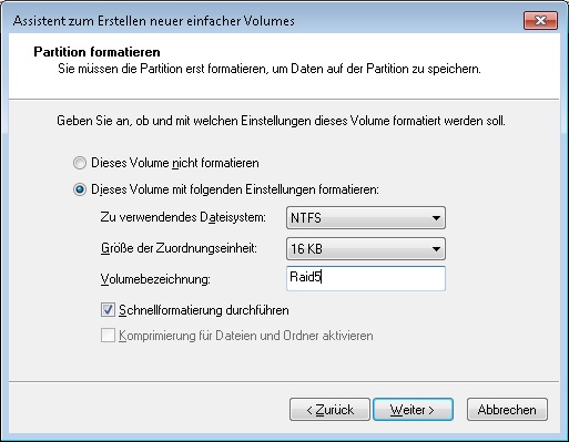 6x3TB im Raid 5 mit Intel RST