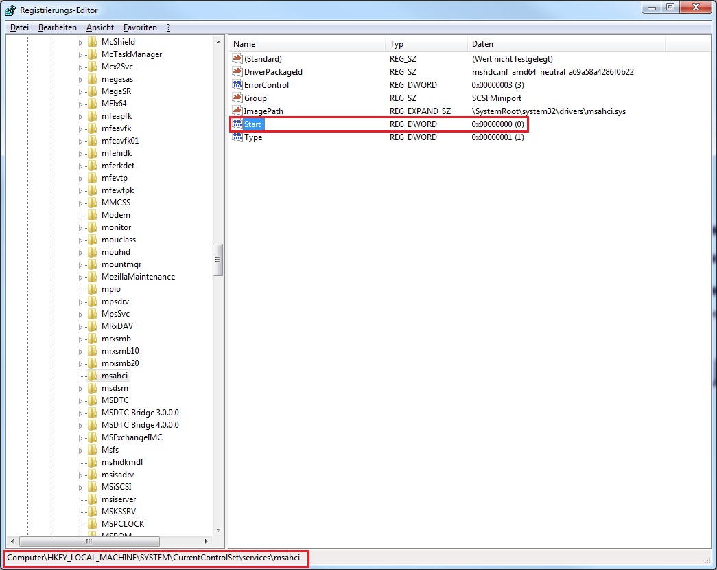 AHCI in Windows 7 aktivieren - Und wo ist der Unterschied zu IDE ?