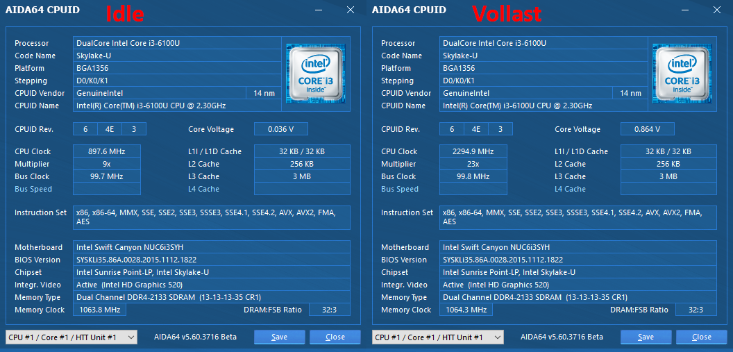 Intel NUC6i3SYK/H mit Skylake CPU im Test unter Windows 10 und OpenELEC