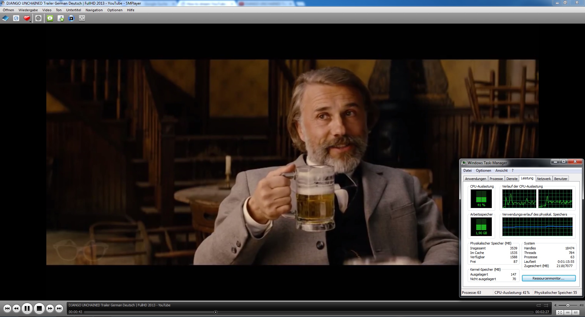 Test der Intel NUC DN2820FYKH unter OpenElec (XBMC) und Win 7