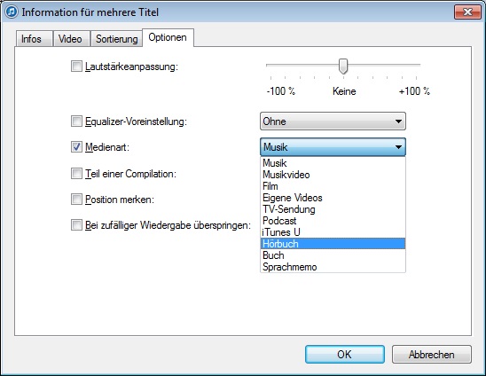 Hörbuch aus MP3 Dateien