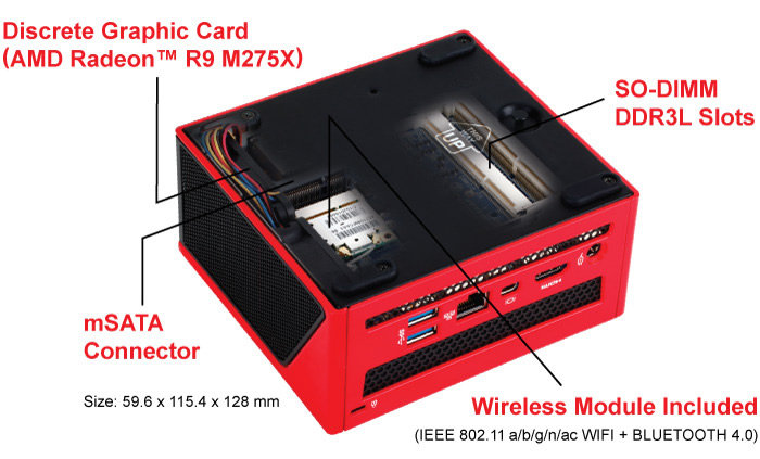 Mini-Spiele PC BRIX mit Intel und AMD Prozessoren von Gigabyte