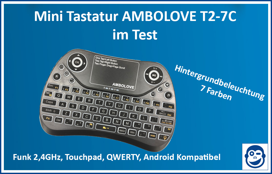 Mini Tastatur Ambolove T2-7C im Test Mini Tastatur Ambolove T2-7C im Test
