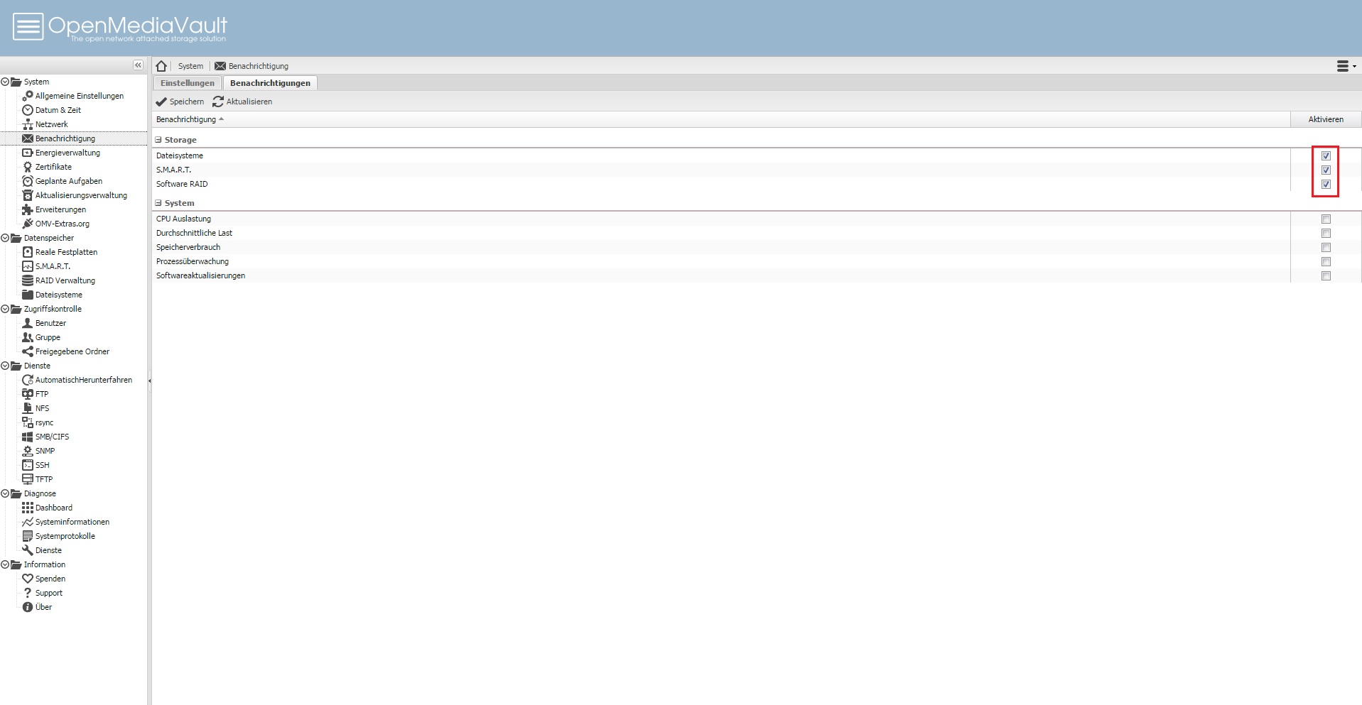Sparsames NAS mit Software-Raid unter Linux / OpenMediaVault