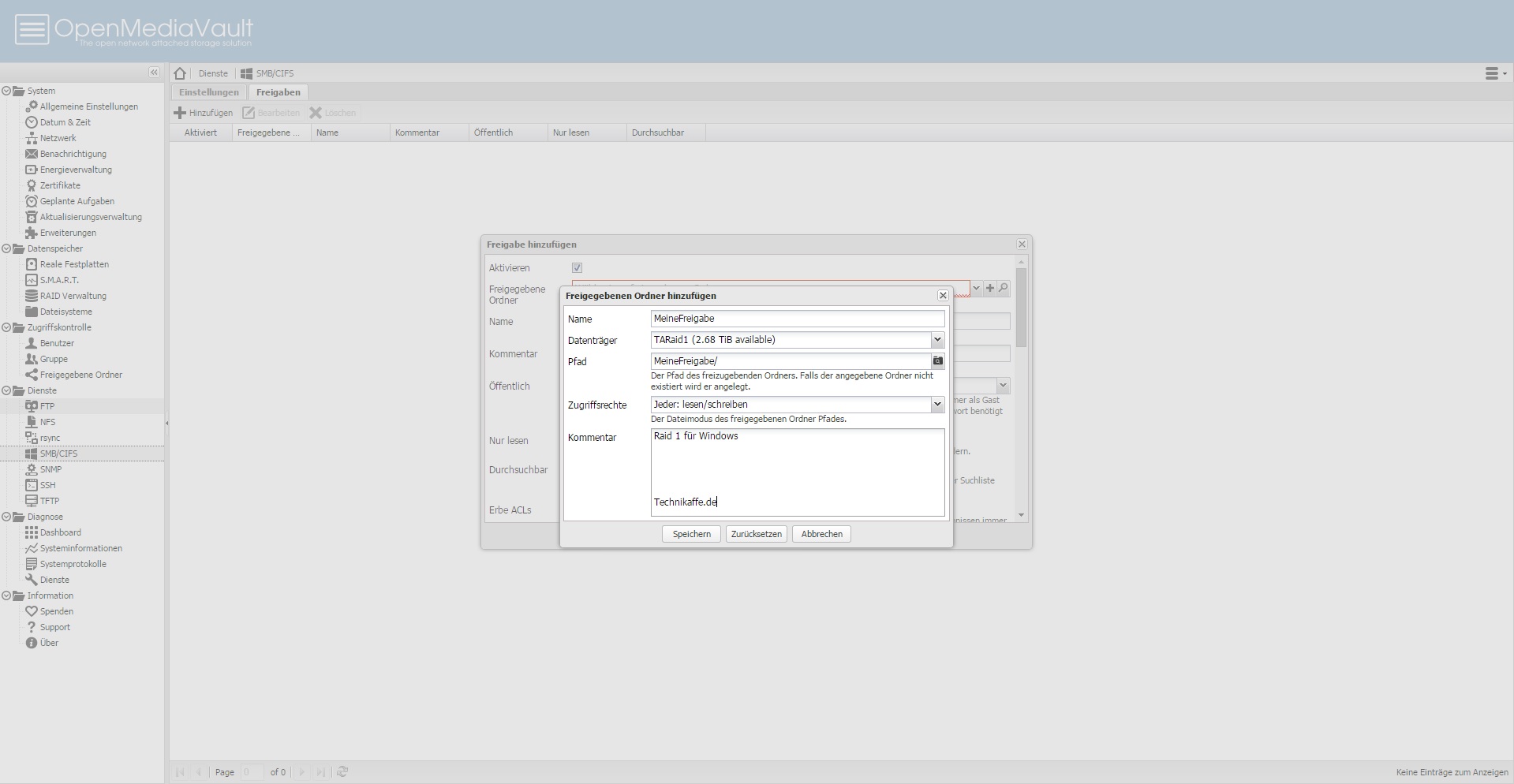 Installation und Konfiguration von OpenMediaVault inkl. Wake-On-Lan