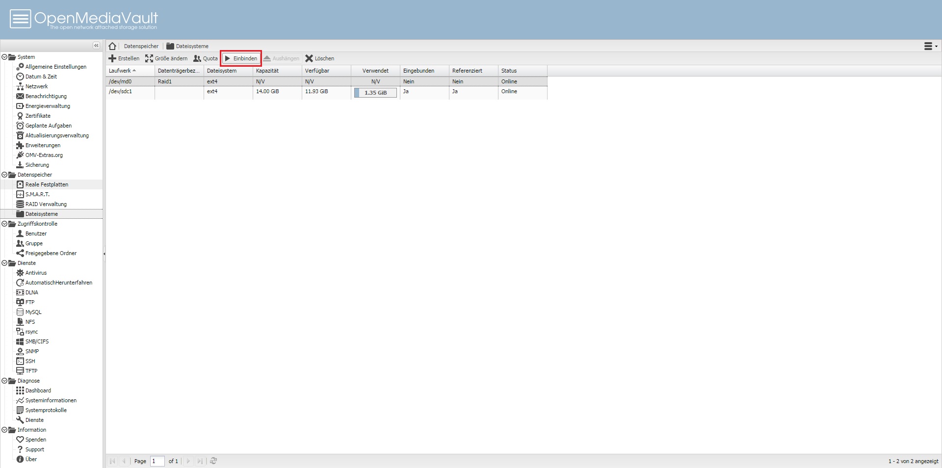Installation und Konfiguration von OpenMediaVault inkl. Wake-On-Lan