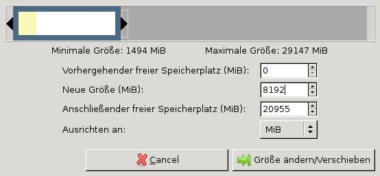 OpenMediaVault - Nachträgliche Partitionierung der Systemfestplatte