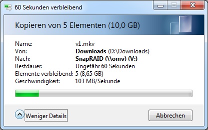 SnapRAID und AUFS unter OpenMediaVault als Raid 5/6 Ersatz