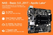 NAS Basic 3.0 mit passiv gekühltem Apollo Lake 4-Kern Prozessor NAS Basic 3.0 mit passiv gekühltem Apollo Lake 4-Kern Prozessor