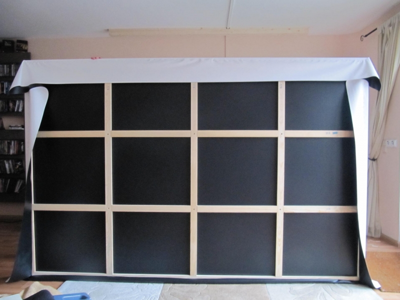 Bau einer 16:9 Heimkinoleinwand mit variabler magnetischer Maskierung
