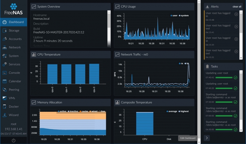FreeNAS 10 RC1 mit aktueller Apollo-Lake Hardware angetestet