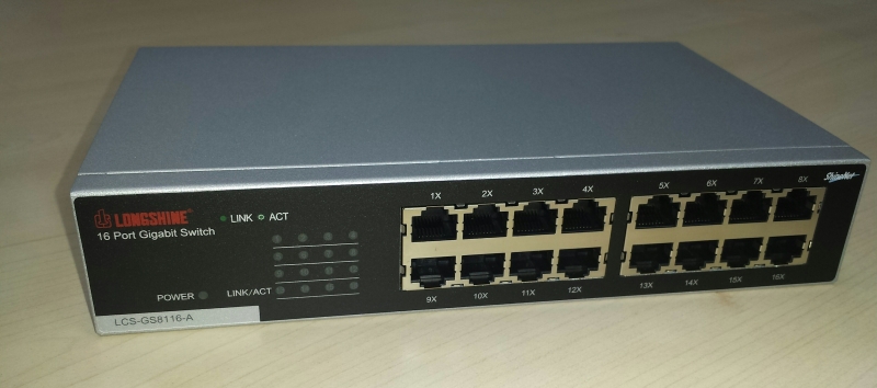 Longshine LCS-GS8116-A - 16 Port Gigabit Switch im 10 Zoll Format