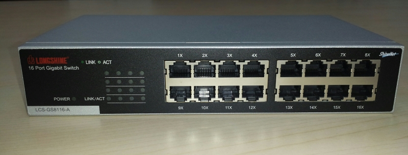 Longshine LCS-GS8116-A - 16 Port Gigabit Switch im 10 Zoll Format