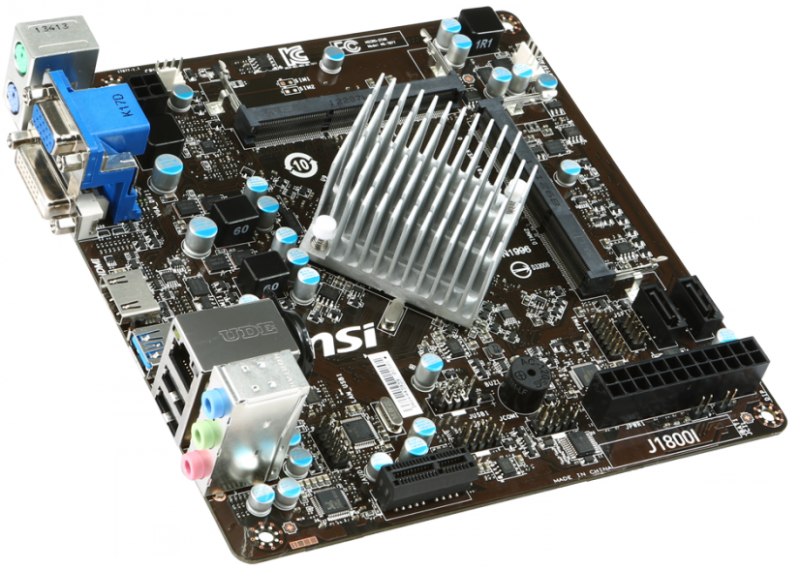MSI Mini-ITX Mainboard mit Intel Celeron J1800 (Bay-Trail-D SOC)