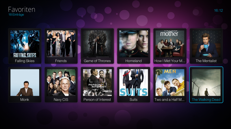 XBMC Skin Bello und Bello Nero mit Farbmods unter OpenElec 4
