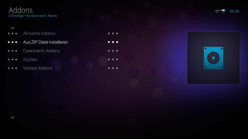 XBMC Skin Bello und Bello Nero mit Farbmods unter OpenElec 4