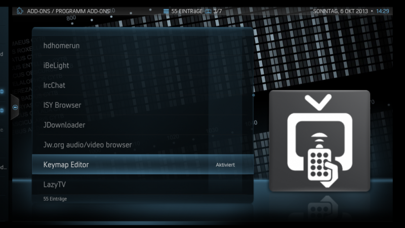 XBMC Tasten (Fernbedienung/Tastatur) mit gewünschten Funktionen belegen