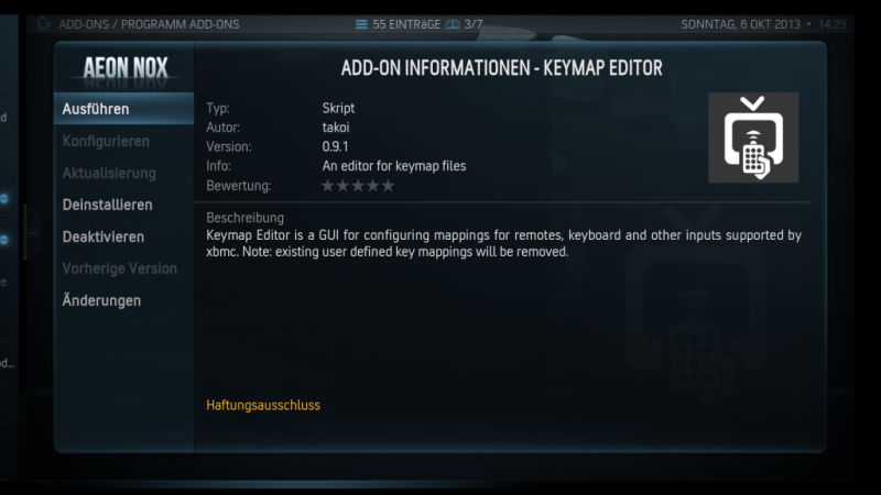 XBMC Tasten (Fernbedienung/Tastatur) mit gewünschten Funktionen belegen