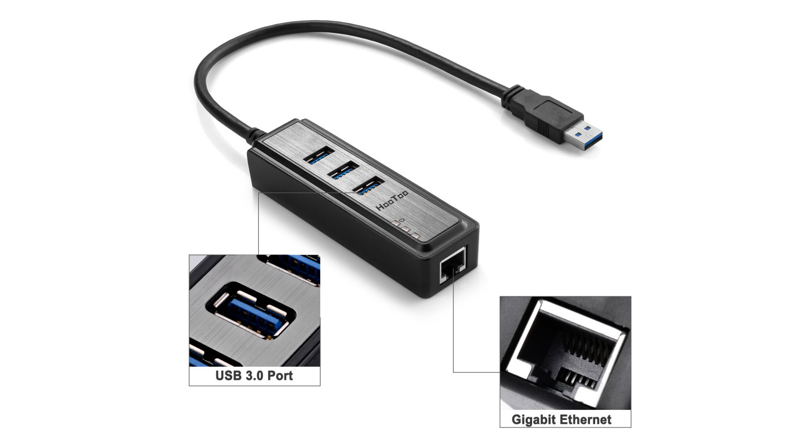 USB/LAN Adapter mit USB3.0 Hub im Test