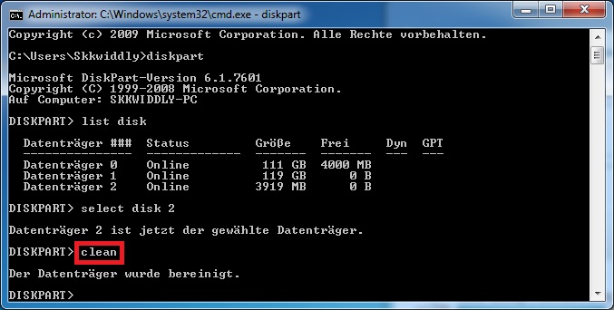 USB Stick bootfähig machen