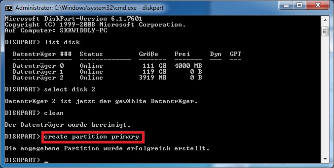 USB Stick bootfähig machen