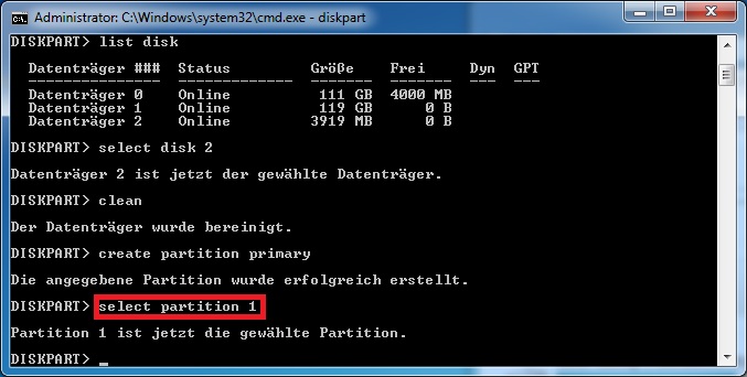 USB Stick bootfähig machen