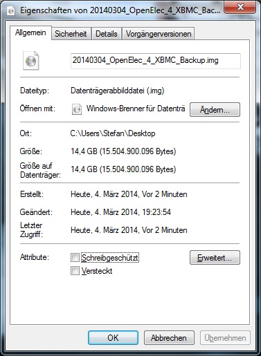 USB-Stick 1 zu 1 kopieren durch Erstellen eines Images