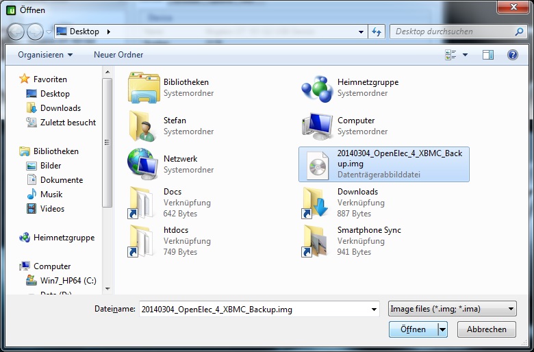 USB-Stick 1 zu 1 kopieren durch Erstellen eines Images
