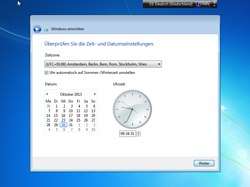 Windows 7 Neu- oder Erstinstallation