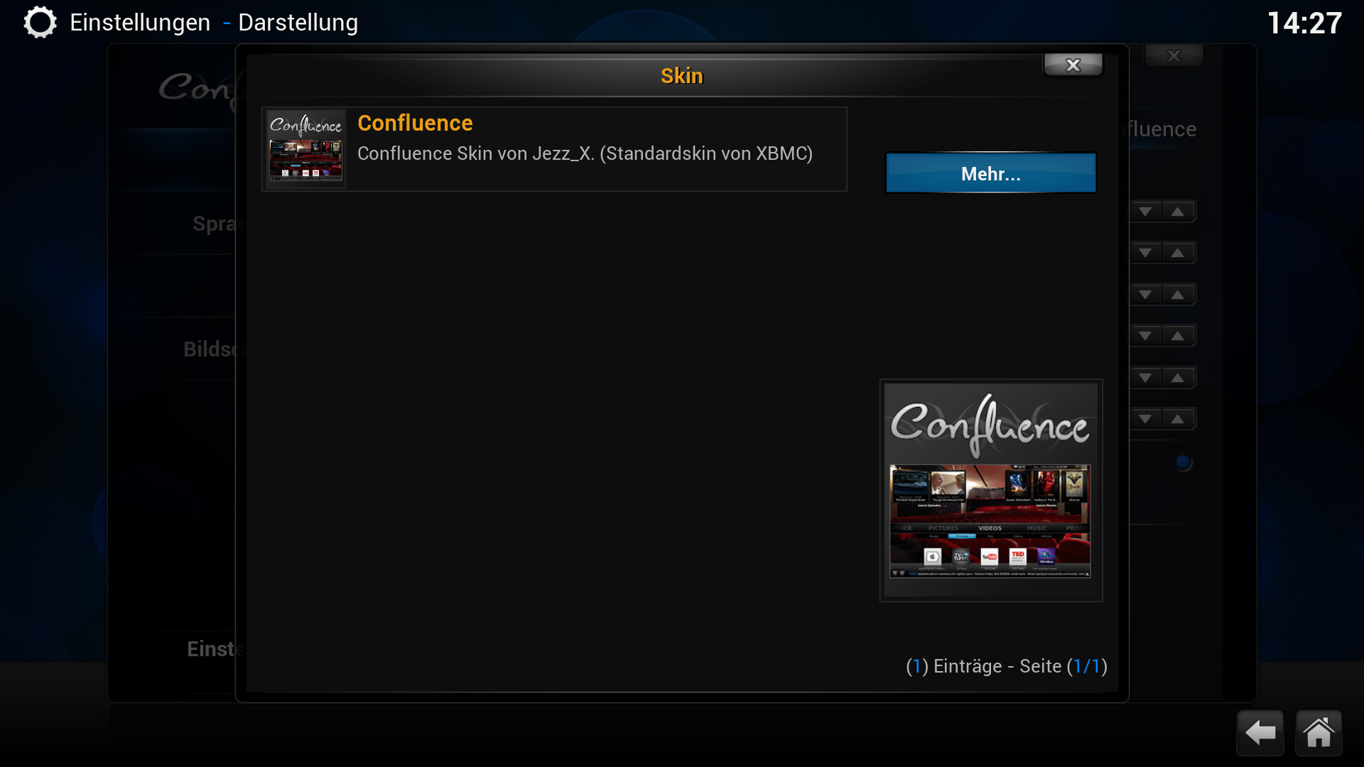 XBMC: Weitere Skins werden nicht angezeigt - Update erzwingen