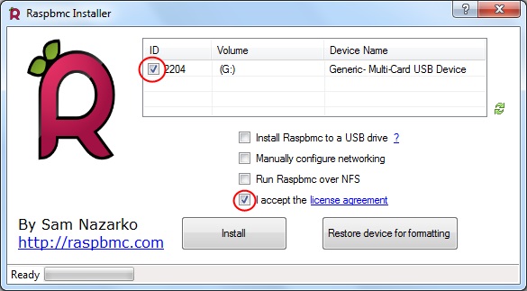 Raspbmc auf Raspberry Pi installieren