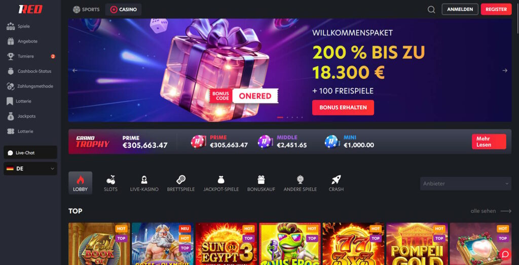 1red casino startseite