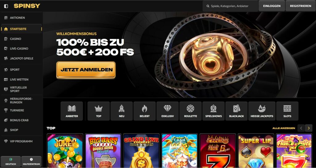 spinsy casino startseite