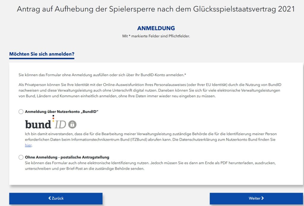 erfolgreiche Aufhebung der Sperre
