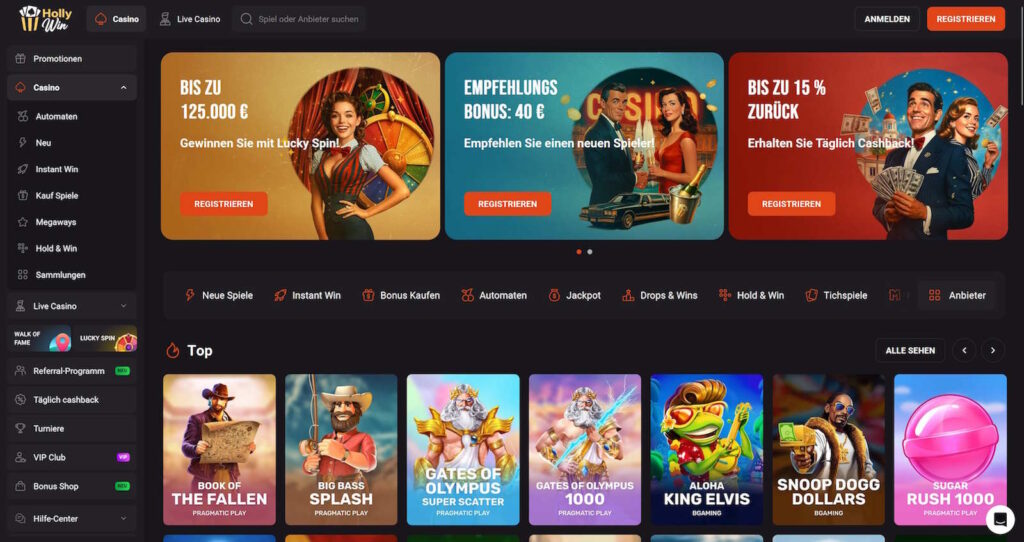 Hollywin Casino Startseite